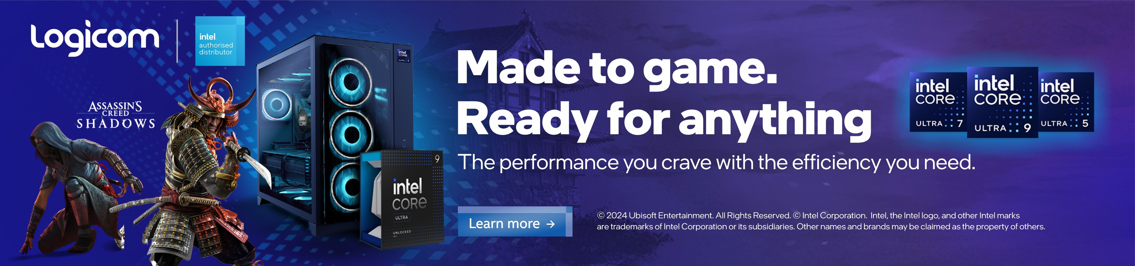 Intel Made to Game Banner