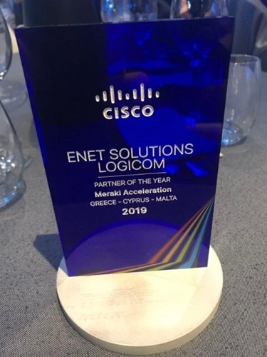 Enet Solutions Logicom, Cisco Partner Awards, Meraki Acceleration for 2019